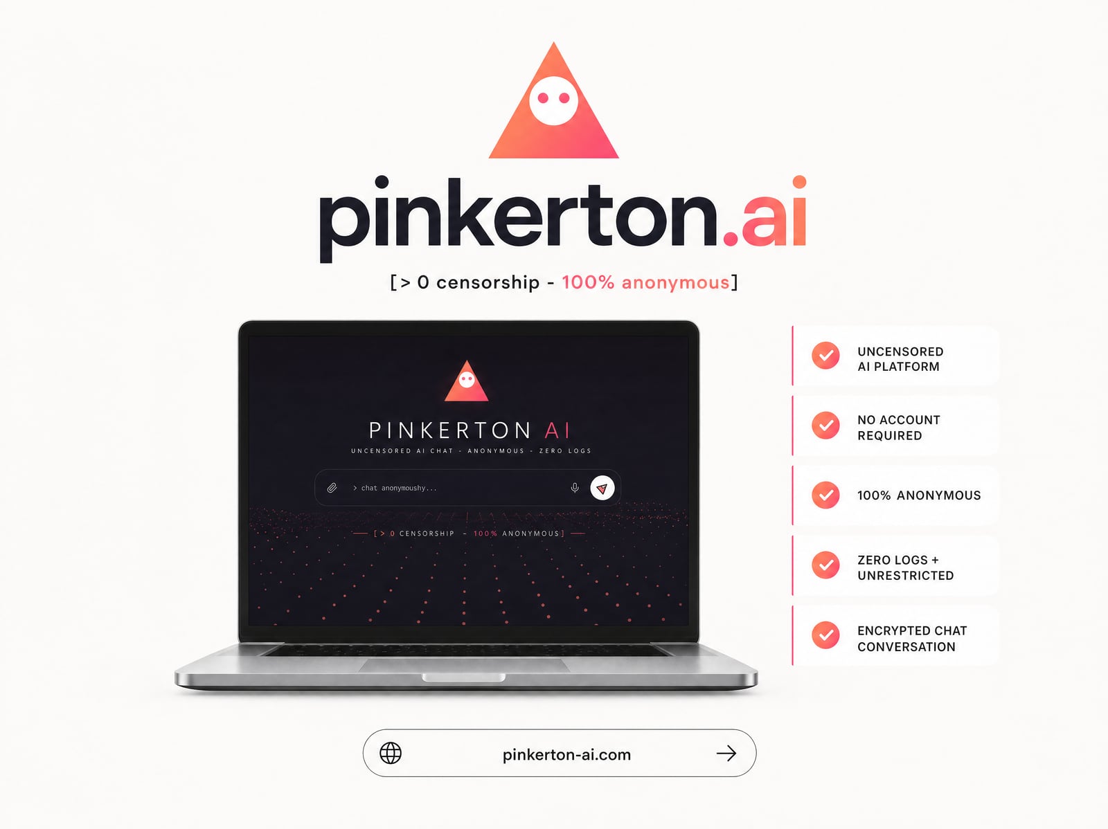 Pinkerton AI — uncensored, anonymous AI chat with zero logs